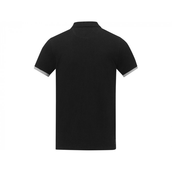 Morgan Двухцветное мужское поло с коротким рукавом , черный
