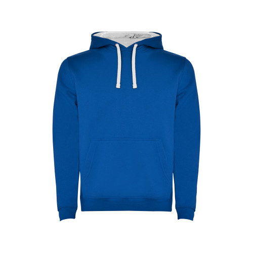 Толстовка с капюшоном Urban мужская, королевский синий/белый