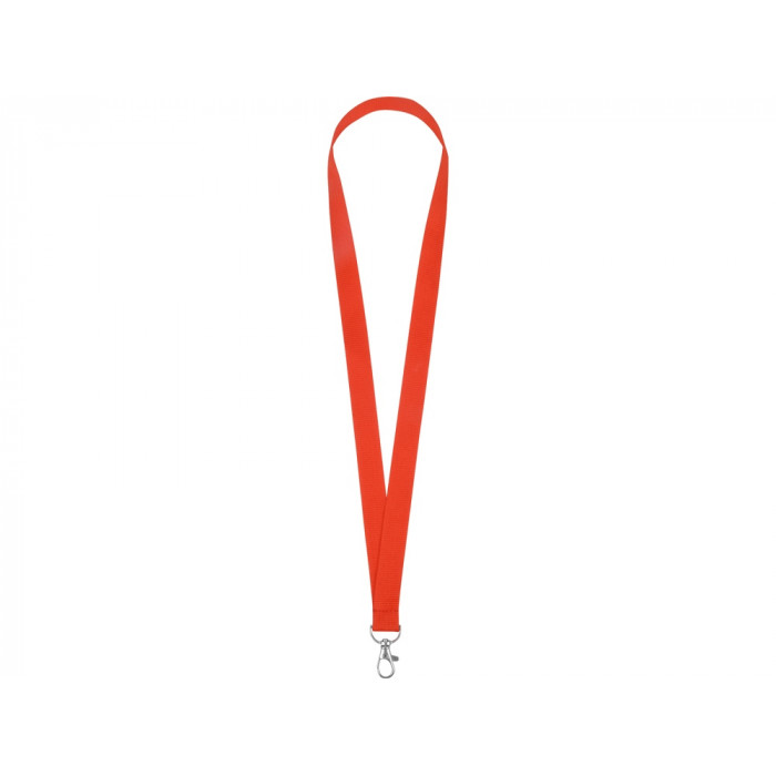 Ланъярд из RPET с карабином, красный