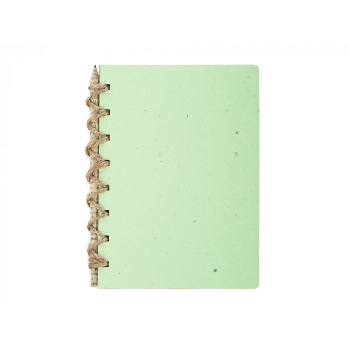 Живой блокнот с семенами цветов, А6, зеленое яблоко