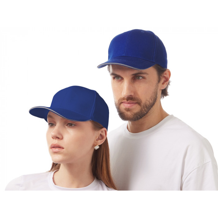 Кепка со светоотражающим кантом, классический синий