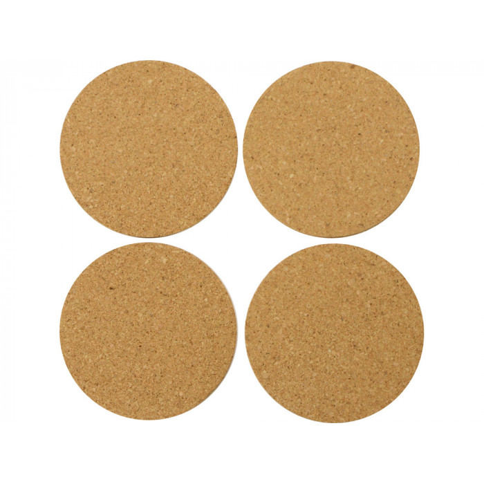 Набор костеров Bali из пробки в хлопковом мешке, 4 шт