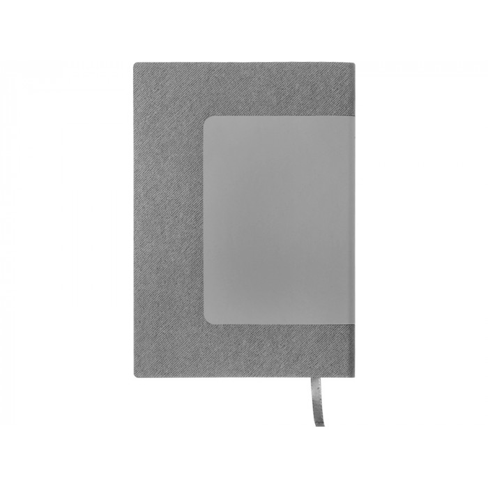 Бизнес блокнот Supreme с вставкой из софт-тача, гибкая обложка, 128 листов, серый