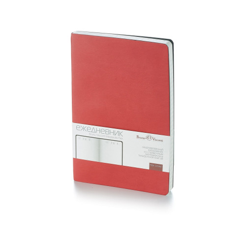 Ежедневник А5 недатированный Megapolis Velvet Flex, красный