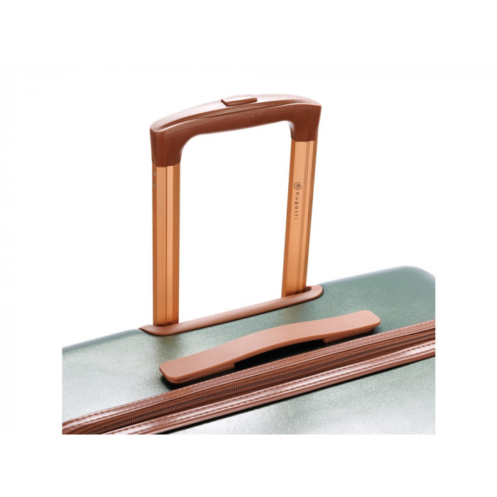 Чемодан BUGATTI Amelia, зеленый, поликарбонат / АБС-пластик, 50х29х76 см, 85 л