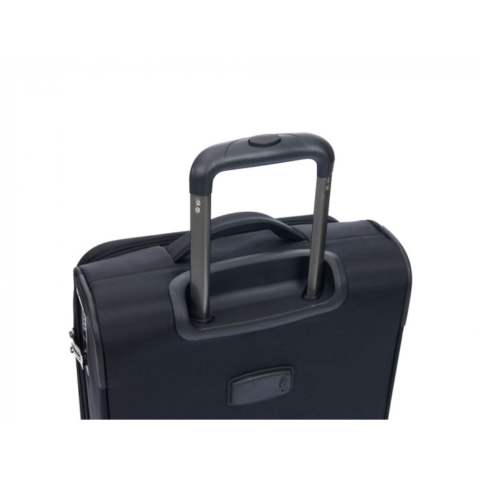 Чемодан TORBER Seyd, чёрный, нейлон 600D, 36,5 х 14 х 54 см, 32 л