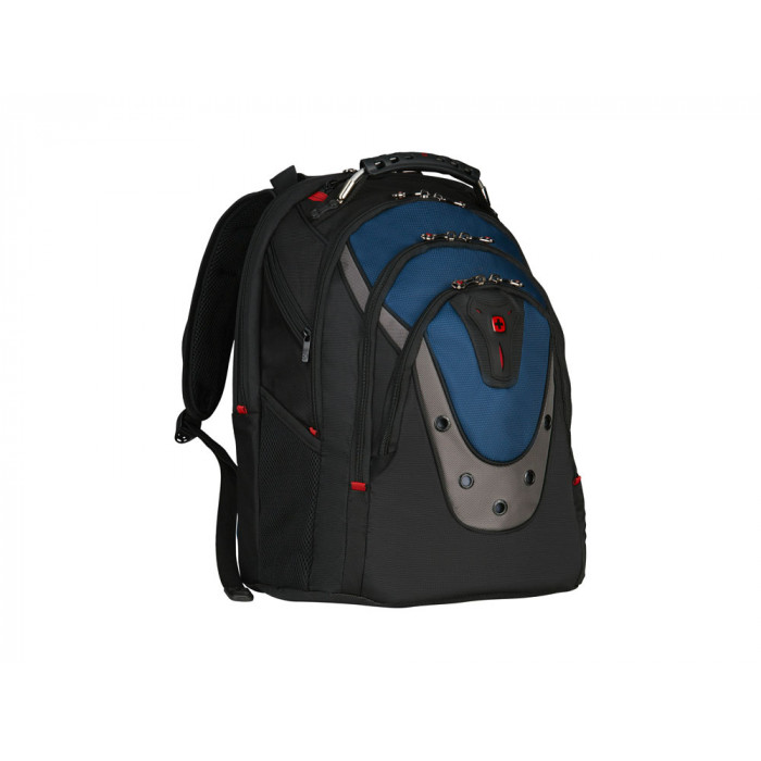 Рюкзак Ibex WENGER 17, черный/синий, полиэстер/ПВХ, 37 x 26 x 47 см, 23 л