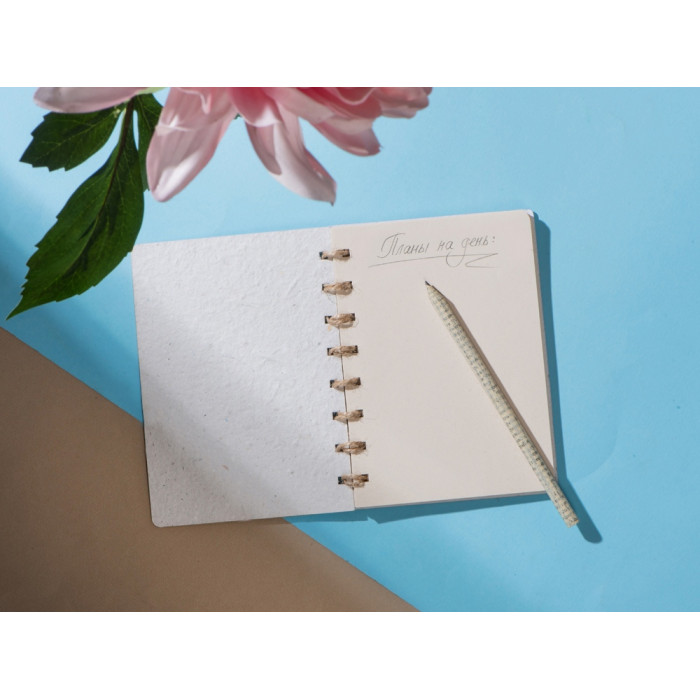 Живой блокнот с семенами цветов, А6, белый