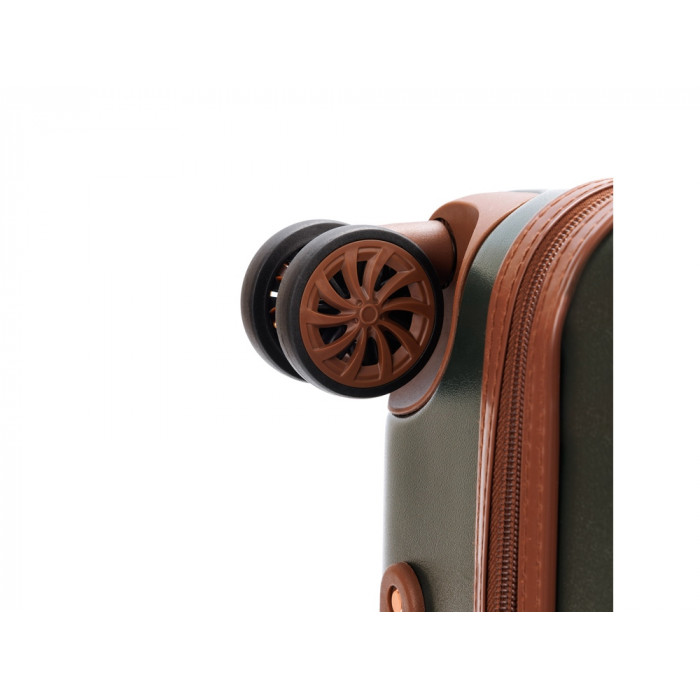 Чемодан BUGATTI Amelia, зеленый, поликарбонат / АБС-пластик, 42х24х67 см, 55 л