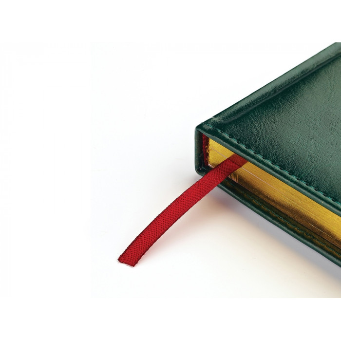 Ежедневник А5 датированный Sidney Nebraska 2026, зеленый (золотой обрез)