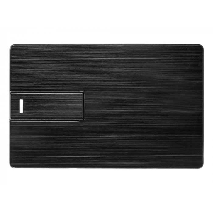 Флеш-карта USB 2.0 16 Gb в виде металлической карты Card Metal, черный