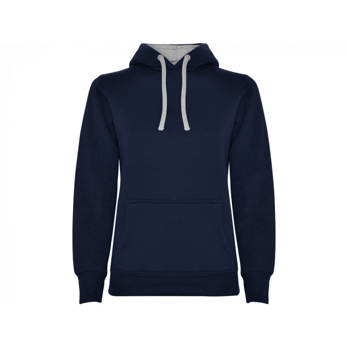 Толстовка с капюшоном Urban женская, нэйви/серый