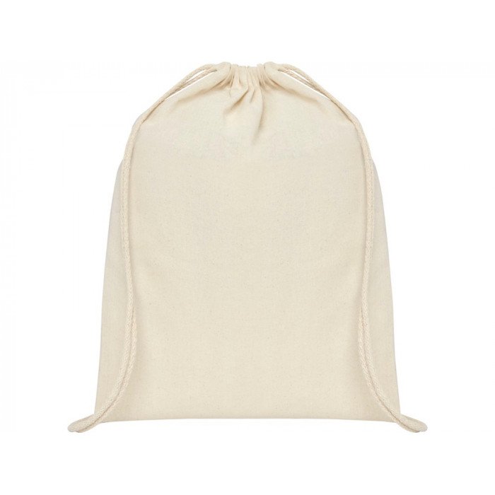 Рюкзак со шнурком Oregon хлопка плотностью 140 г/м2, natural