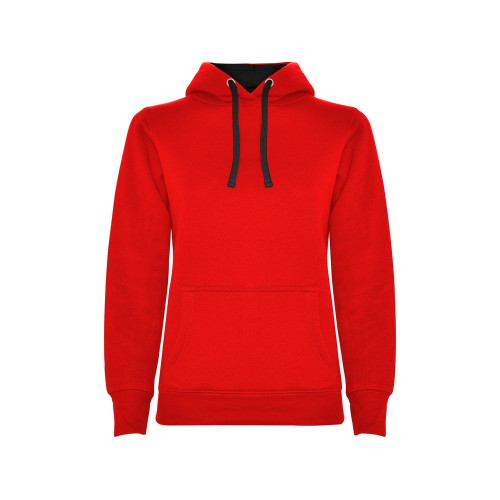 Толстовка с капюшоном Urban женская, красный/черный