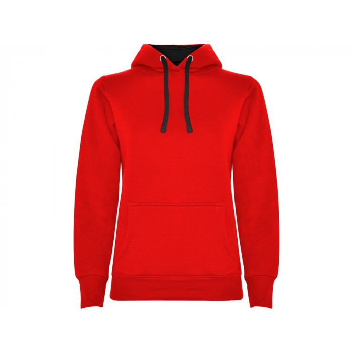 Толстовка с капюшоном Urban женская, красный/черный