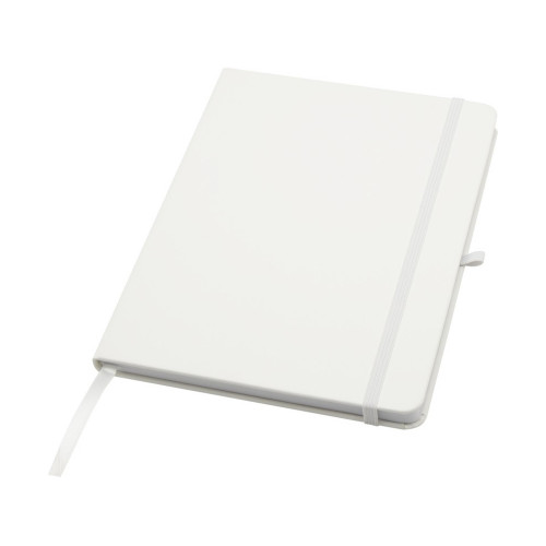 Teak блокнот А5 из переработан. материала в твердой обложке с линован. страницами - Белый