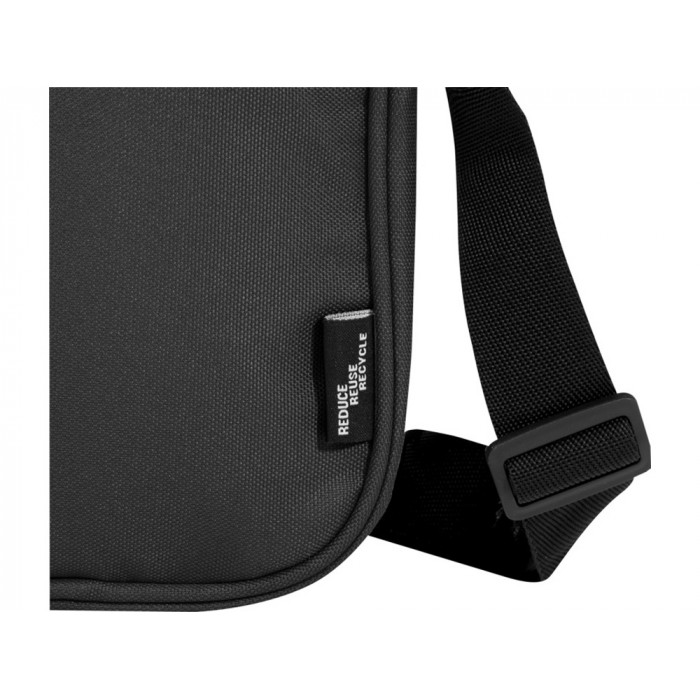 Byron сумка через плечо из переработанных материалов по стандарту GRS объемом 2 л - Черный