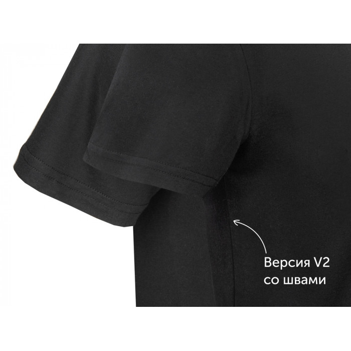 Футболка Club мужская, без боковых швов, черный