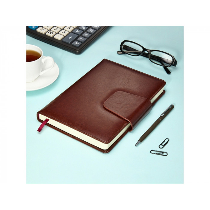 Ежедневник А5 недатированный Prestige, темно-коричневый