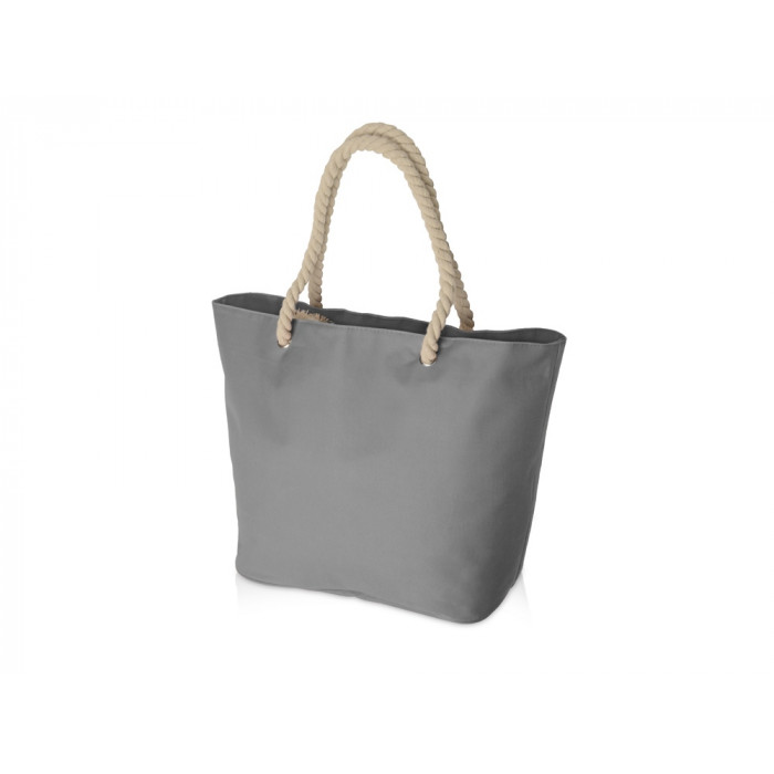 Сумка Seaside для шопинга и пляжа с широким дном, серый