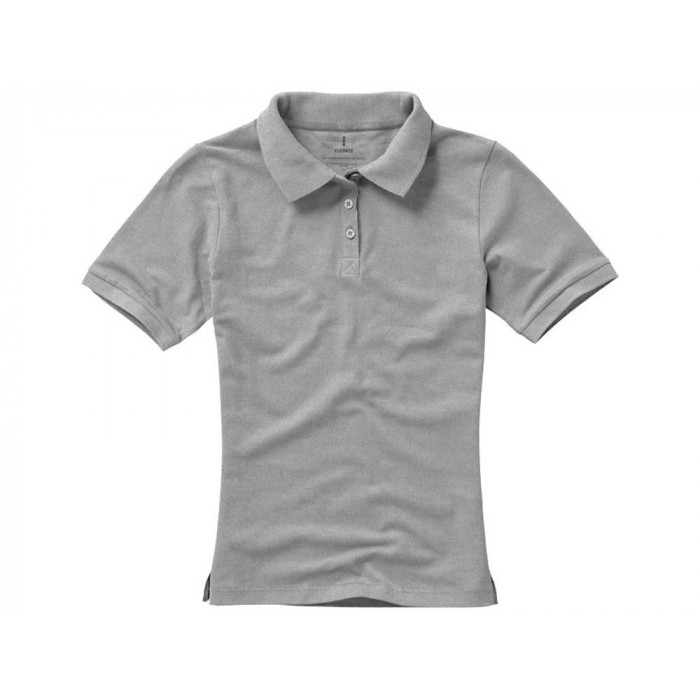 Calgary женская футболка-поло с коротким рукавом, серый меланж