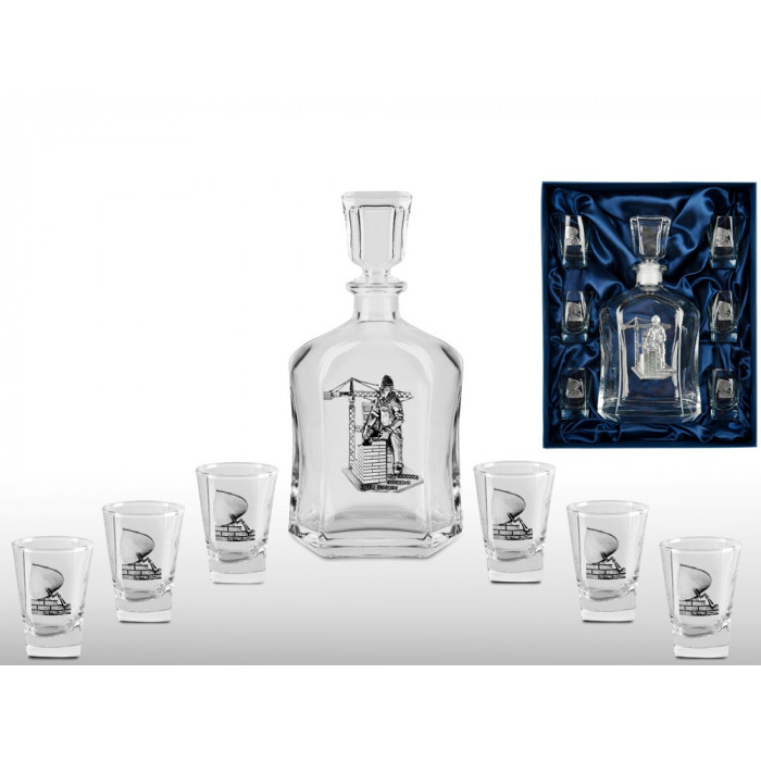 Набор со штофом СТРОИТЕЛЬНЫЙ