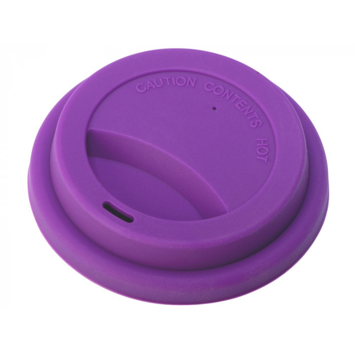 Стакан с силиконовой крышкой Cafe, фиолетовый