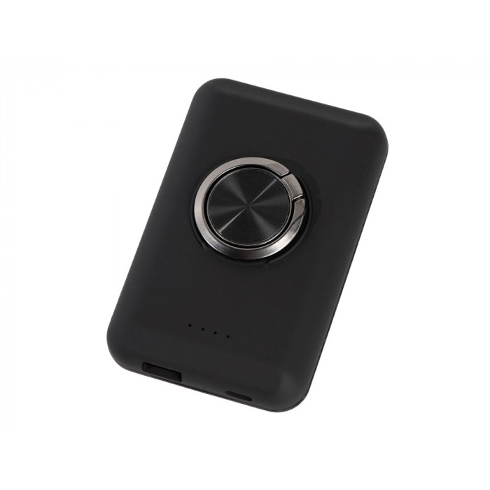Магнитный беспроводной внешний аккумулятор MagnetIQ, 5000 mah, 10 W, черный