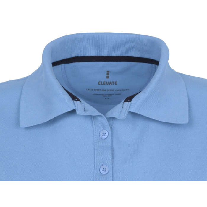 Calgary женская футболка-поло с коротким рукавом, голубой