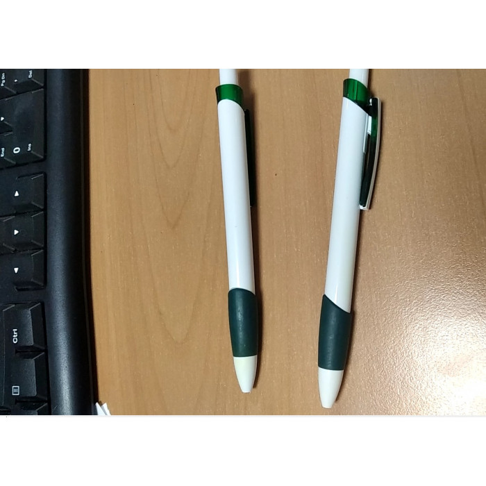 Ручка шариковая Соната, белый/зеленый (Р)