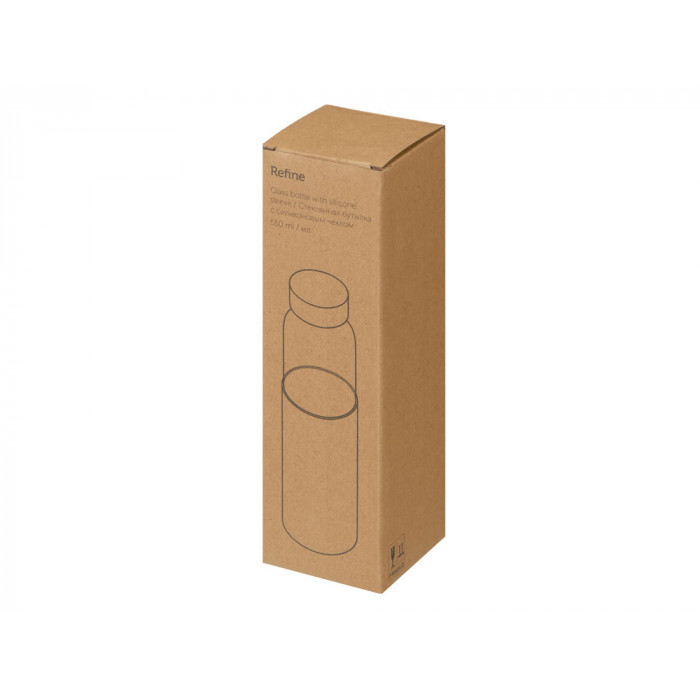 Бутылка для воды стеклянная Refine, в чехле, 550 мл, синий