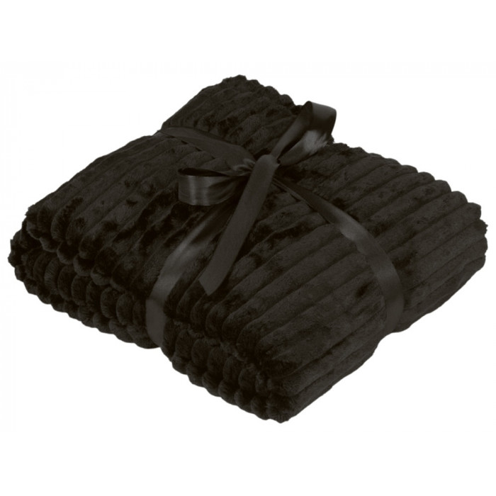 Плед Wave флисовый, черный