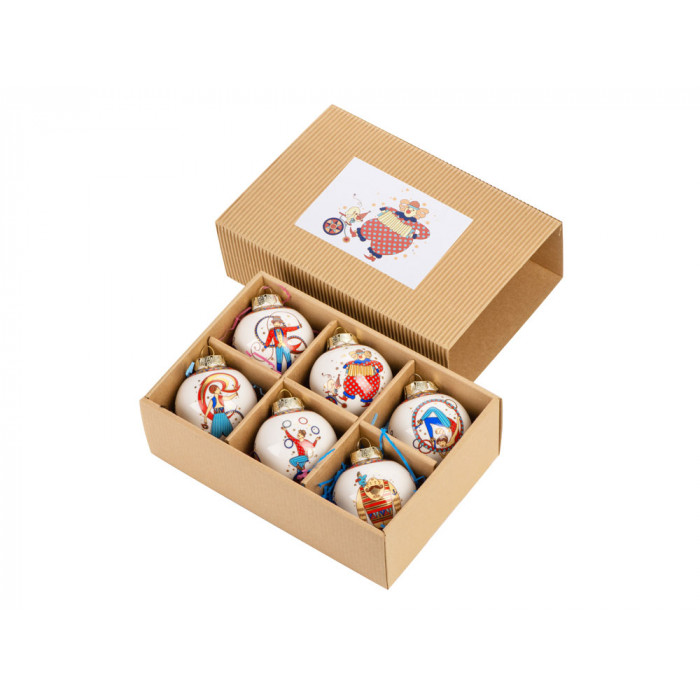 Набор новогодних шаров, 6 шт.