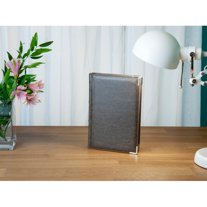 Ежедневник А5 полудатированный Boss, серый