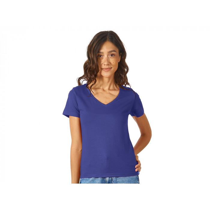 Футболка Heavy Super Club женская с V-образным вырезом, кл. синий