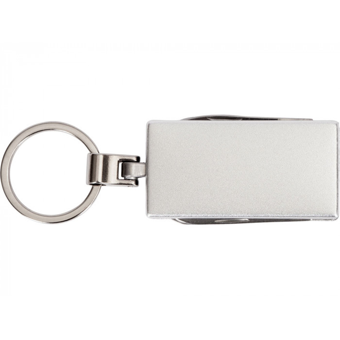 Мультитул-брелок 5-в-1 Badge, серебристый