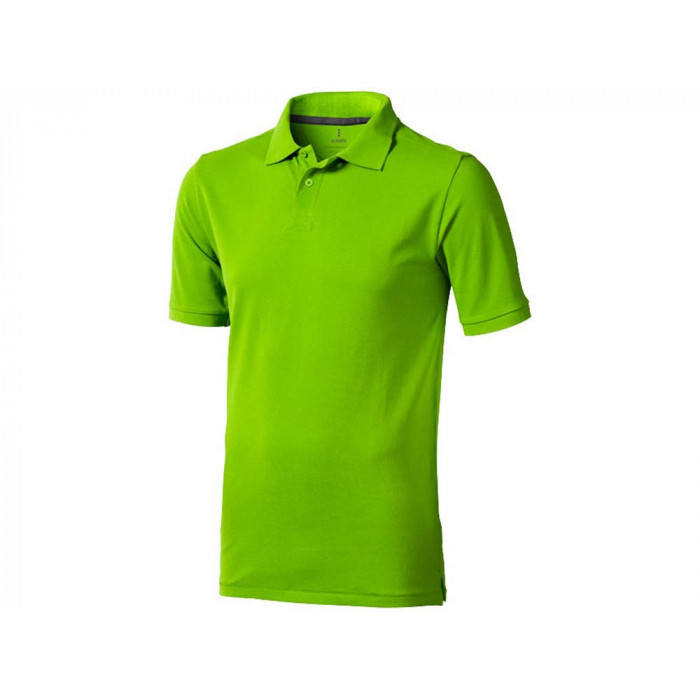 Calgary мужская футболка-поло с коротким рукавом, зеленое яблоко