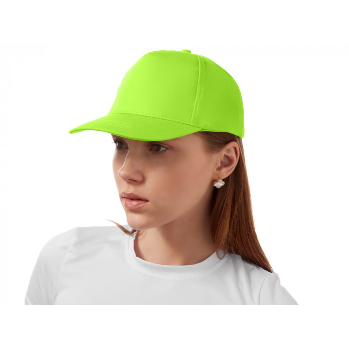 Бейсболка Мемфис 230 5-панельная, яблочно-зеленый