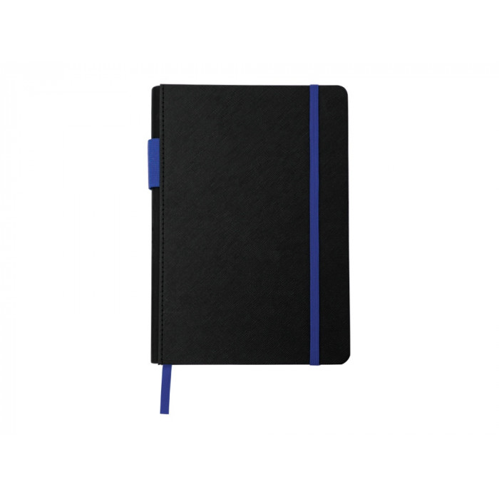 Бизнес блокнот Bossy с цветным срезом, твердая обложка, 128 листов, черный и синий