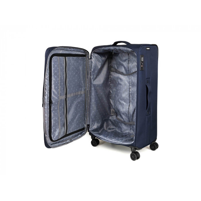 Чемодан TORBER Brosno, синий, нейлон 600D, 48 х 30 х 78 см, 85 л