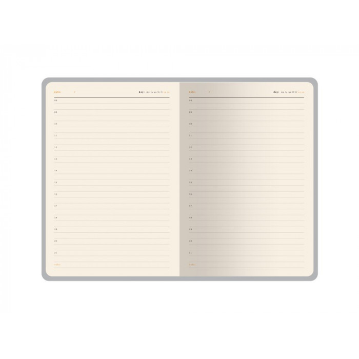 Ежедневник недатированный А5 Boston, черный (серый обрез)