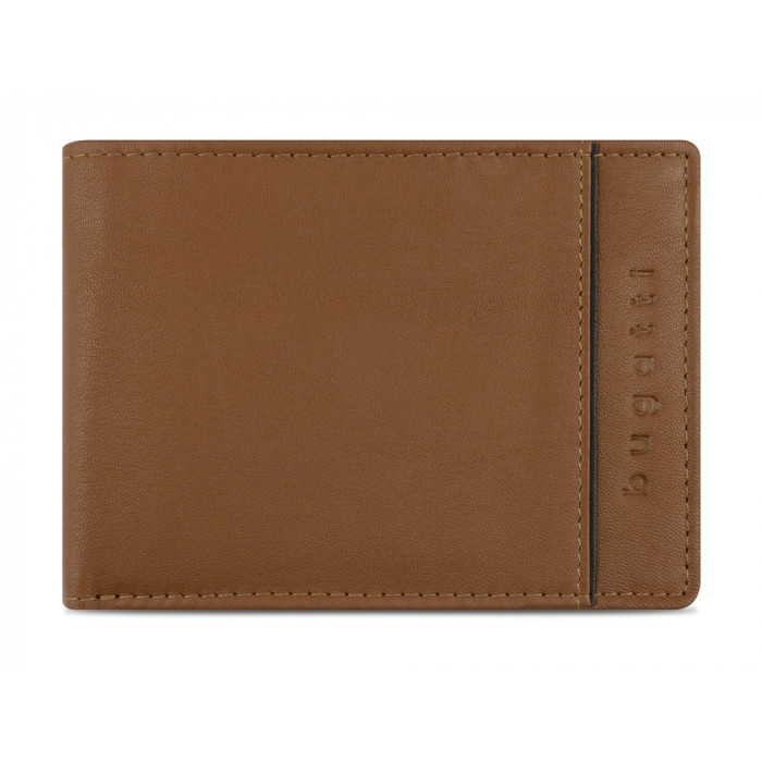 Портмоне BUGATTI Banda, с защитой RFID, коньячного цвета цвет, кожа/полиэстер, 12,5х2х9 см