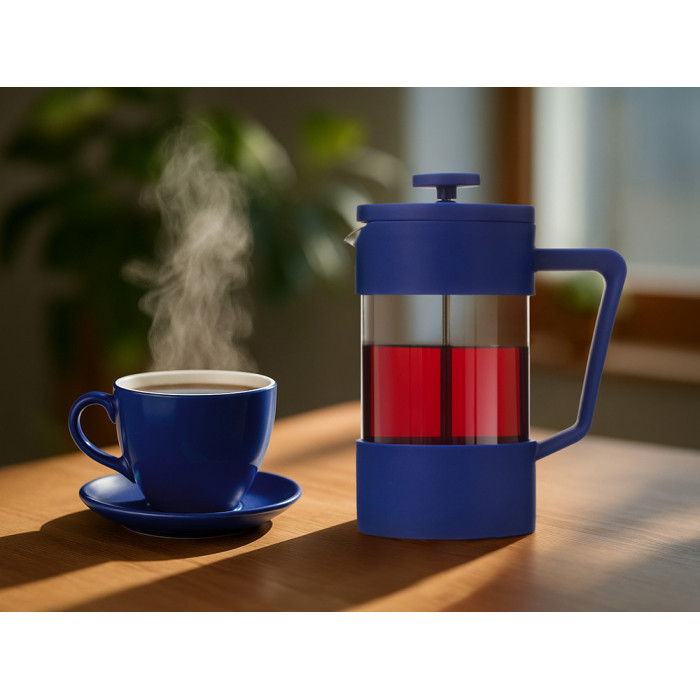 Пластиковый френч-пресс Intense, 600мл, темно-синий