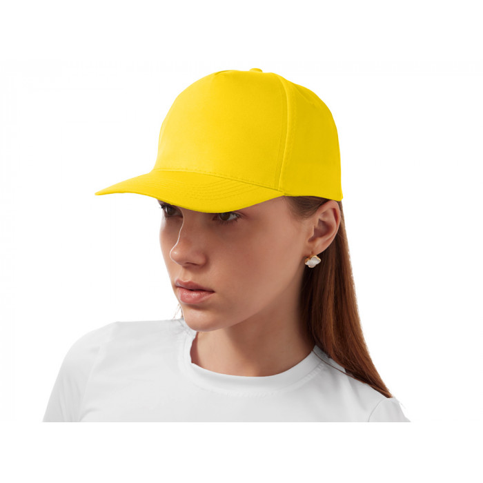 Бейсболка Poly 5-ти панельная 120 гр, желтый