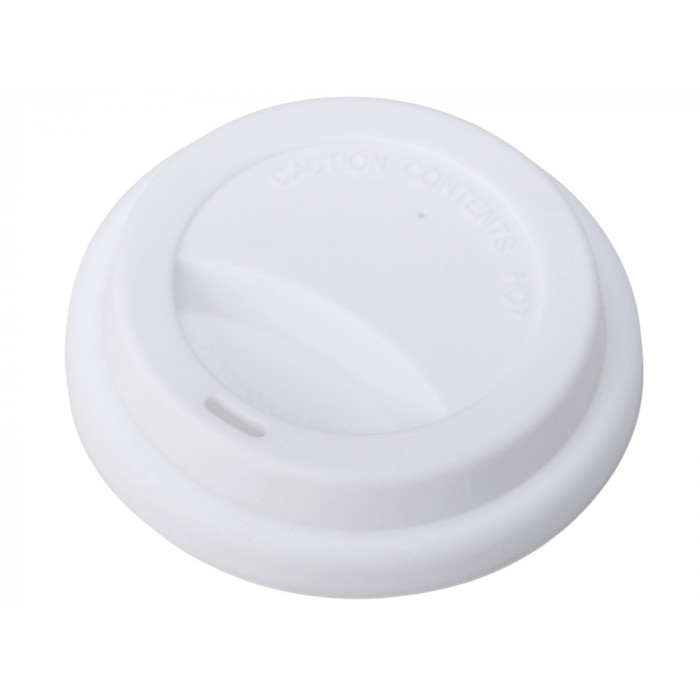 Стакан с силиконовой крышкой Cafe, белый