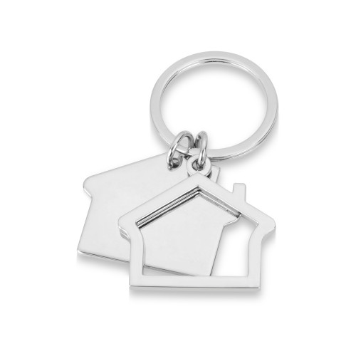 Брелок Избушка, серебристый