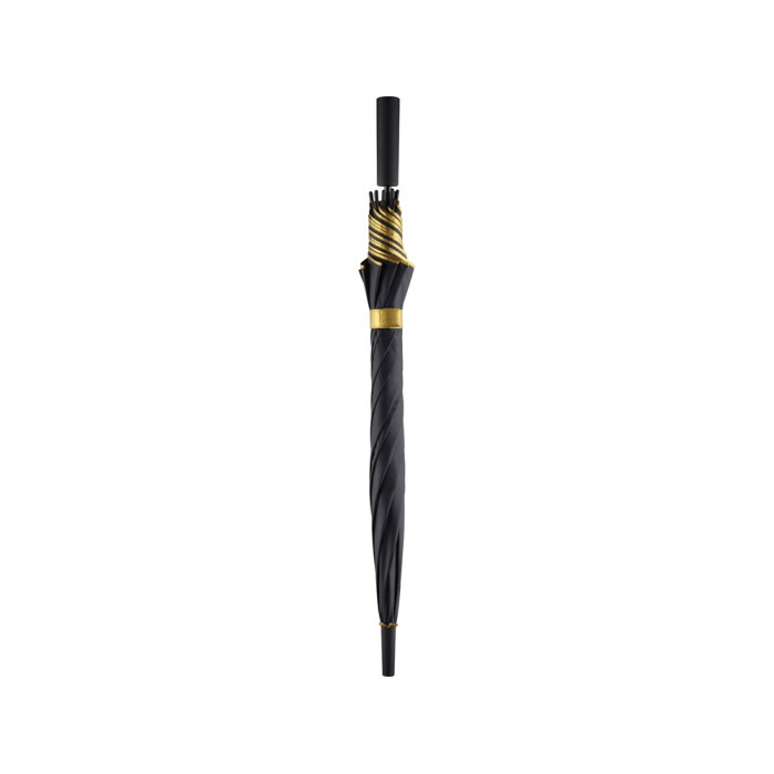 Зонт-трость 1159 Double face полуавтомат, черный/золотистый