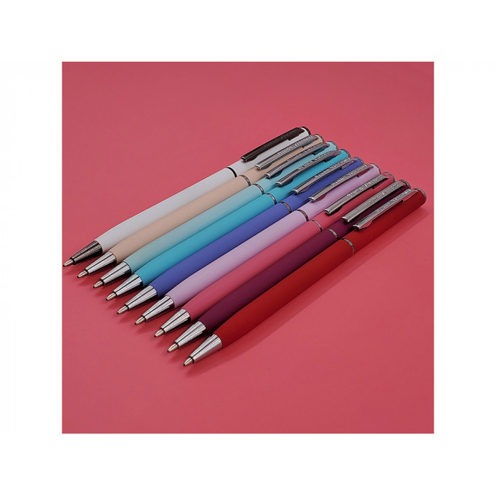 Ручка шариковая автоматическая BrunoVisconti® PALERMO цвет корпуса бордовый, soft-touch, 0.7 мм