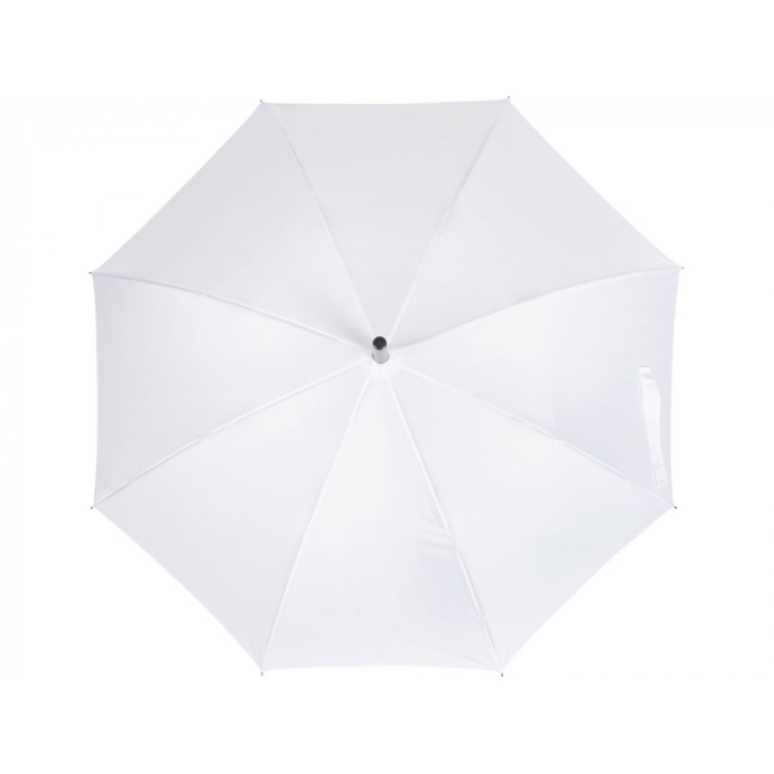 Зонт-трость Reviver с куполом из переработанного пластика, белый
