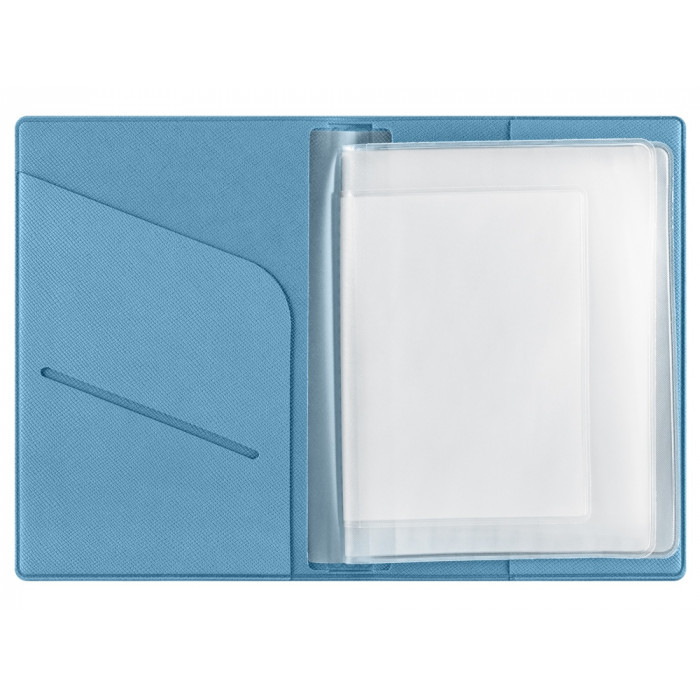 Классическая обложка для автодокументов Favor, голубая